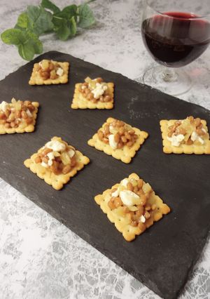 クリームチーズと納豆のカナッペ-レシピのメイン写真
