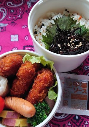 2020/10/15 ささみフライ弁当-レシピのメイン写真