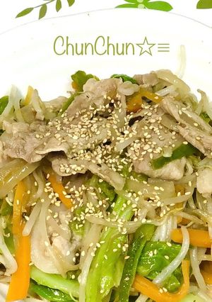 簡単☆鶏ガラ醤油味の野菜炒め-レシピのメイン写真