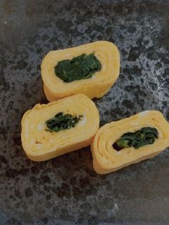 お弁当の彩りに#ホウレン草入り卵焼き-レシピのメイン写真