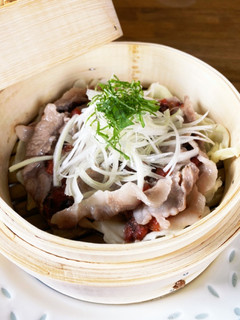 せいろで☆豚肉の梅肉蒸し-レシピのメイン写真