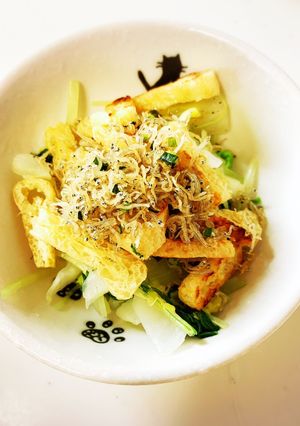 白菜とカリカリジャコ&油揚げのサラダ-レシピのメイン写真