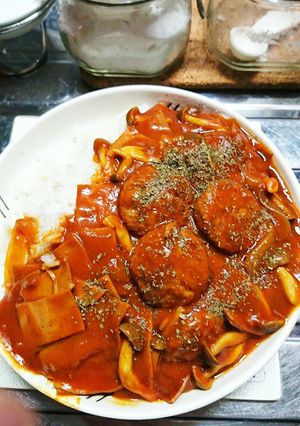 ハッシュドハムバーグのしめじ入り-レシピのメイン写真
