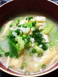 豆乳の入ったお味噌汁-レシピのメイン写真