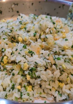 海老、にら、炒り卵の炒飯-レシピのメイン写真