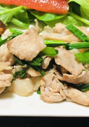 今日のおかずはニラ豚肉炒め・中華風-レシピのメイン写真