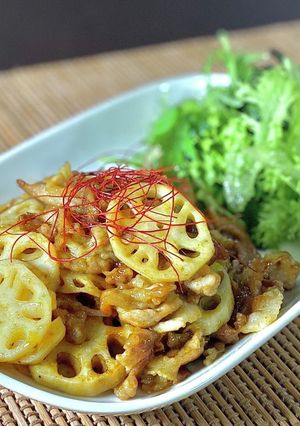 豚こまレンコンのカレー炒め-レシピのメイン写真