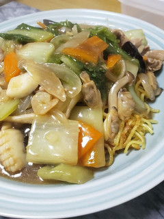 【簡単】出汁薫るあんかけ焼きそば【減塩】-レシピのメイン写真