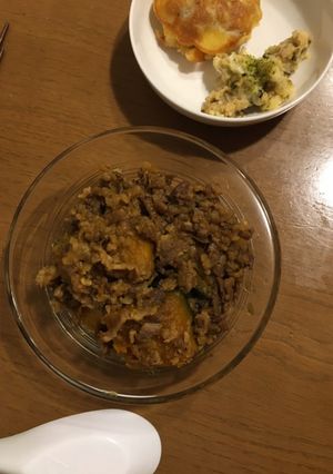ホクホク！かぼちゃと牛肉のそぼろ煮-レシピのメイン写真
