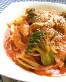 ベジ♪ツナのトマトソースパスタ