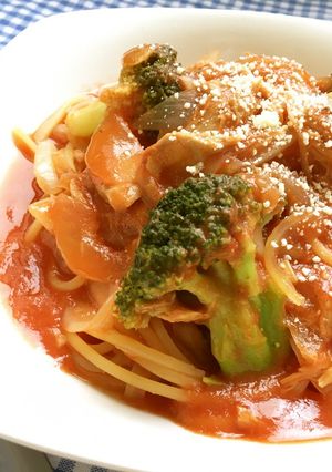 ベジ♪ツナのトマトソースパスタ-レシピのメイン写真