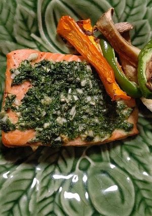 サーモンのオーブン焼きパセリバターソース-レシピのメイン写真