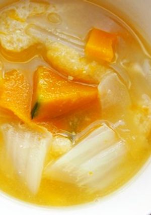 南瓜・白菜の味噌汁♪-レシピのメイン写真