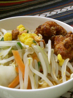 ベジ♪野菜たっぷり唐揚げラーメン-レシピのメイン写真