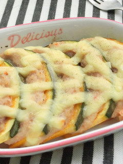 鶏だんごとかぼちゃのホクホクチーズ焼き-レシピのメイン写真