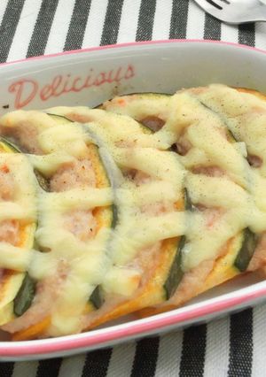 鶏だんごとかぼちゃのホクホクチーズ焼き-レシピのメイン写真