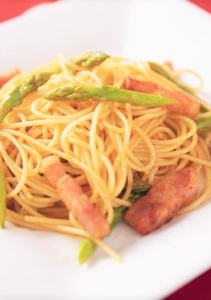 アスパラベーコン辛旨米麹醤ペペロンチーノ-レシピのメイン写真