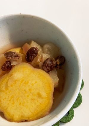 紅玉とおいもとレーズンの甘煮*おやつに◎-レシピのメイン写真