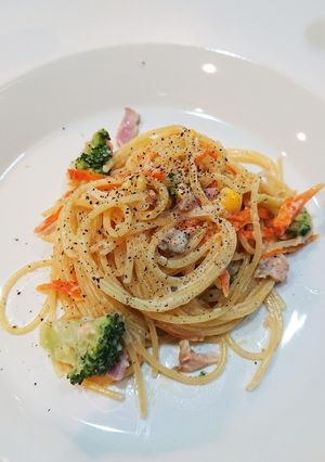 鮭のクリームスパゲッティ-レシピのメイン写真