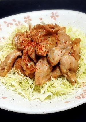 鶏ハラミのガリバタポン酢炒め-レシピのメイン写真
