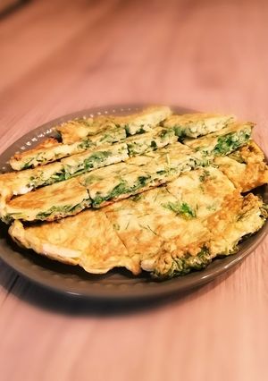 水菜たっぷりチヂミ-レシピのメイン写真