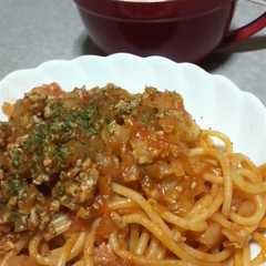 รูปของ 簡単★美味しいケチャップパスタ★スープ付