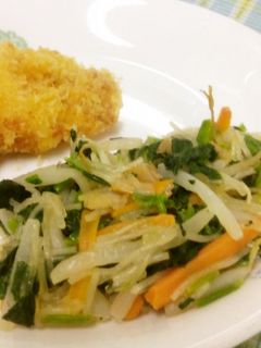 【保育園の給食】ほうれん草と春雨の炒め物-レシピのメイン写真