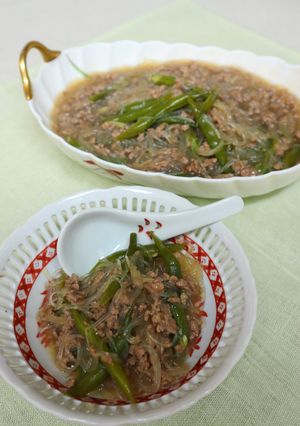 さやいんげんと春雨の中華風煮物-レシピのメイン写真