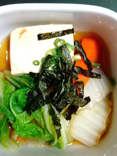 白菜・にんじん入り湯豆腐-レシピのメイン写真