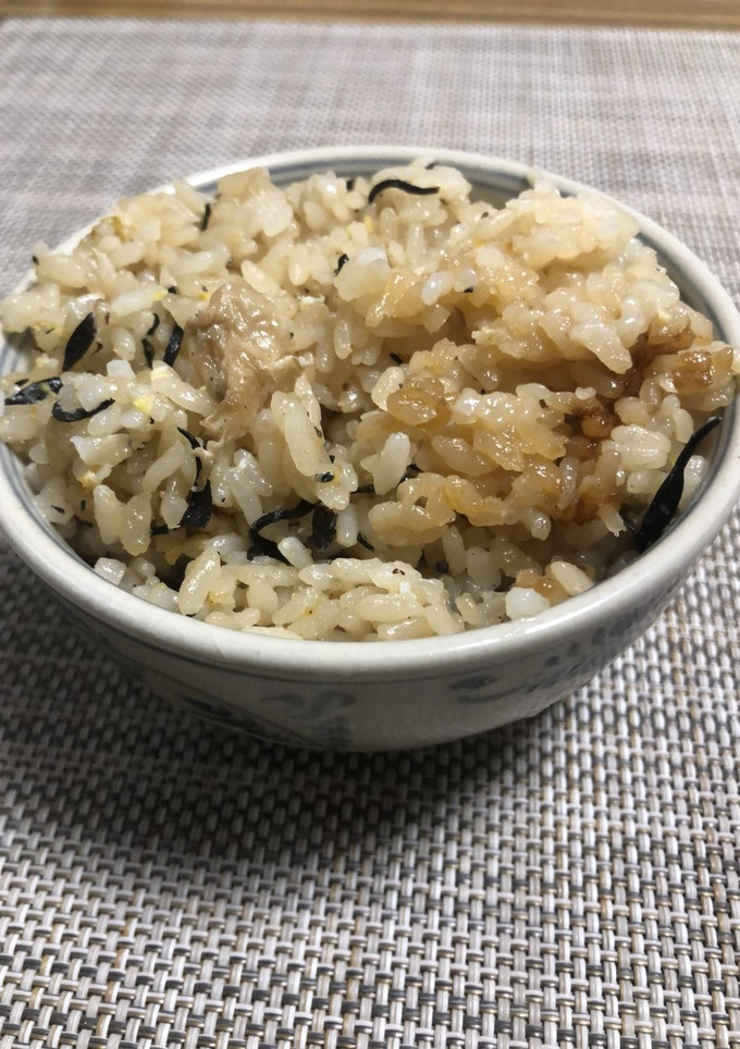 鶏皮の白だし炊き込みご飯-レシピのメイン写真