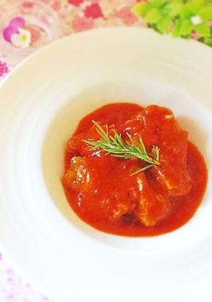 鶏肉のトマト煮込み♬-レシピのメイン写真