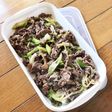 牛肉と長ネギ炒め