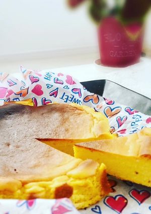 簡単♡濃厚☆かぼちゃバスク風チーズケーキ-レシピのメイン写真