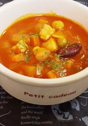 お豆たっぷりミネストローネ-レシピのメイン写真