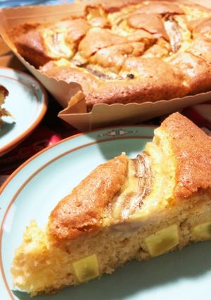 サツマイモとバナナの天板ケーキ-レシピのメイン写真