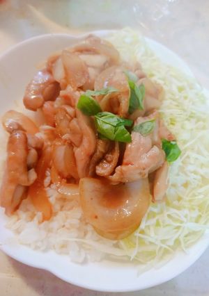 ガパオライスっぽい、とり丼。-レシピのメイン写真