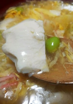 包丁いらず！激安！我が家の豆腐スープ-レシピのメイン写真