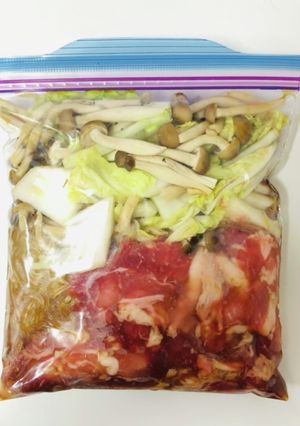 【下味冷凍】豚バラのすき煮風-レシピのメイン写真