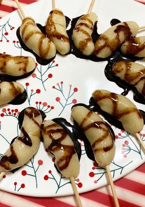 ミニミニバナナ団子のチョコソースがけ-レシピのメイン写真