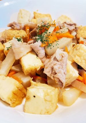 豚肉と厚揚げの醤油麹炒め★ほろ酔い料理-レシピのメイン写真