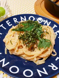 牛乳で簡単♡ワンパン明太子クリームパスタ-レシピのメイン写真