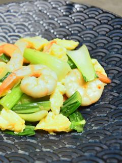 チンゲン菜とエビの卵炒め-レシピのメイン写真