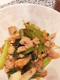 豚肉と小松菜のキムチ炒め-レシピのメイン写真