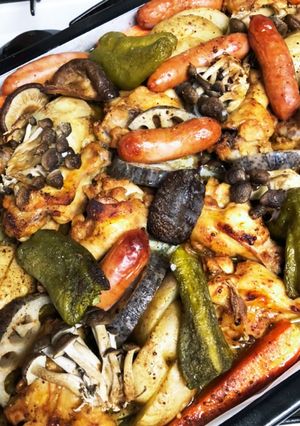 手羽元とお野菜のオーブン焼き-レシピのメイン写真