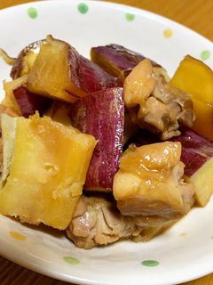 さつま芋と鶏モモ肉の煮物☆-レシピのメイン写真