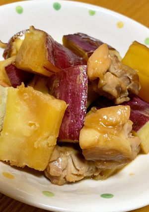 さつま芋と鶏モモ肉の煮物☆-レシピのメイン写真