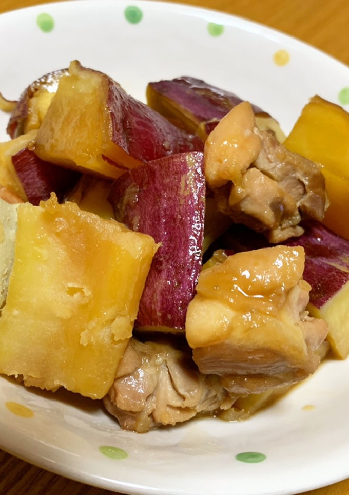 さつま芋と鶏モモ肉の煮物☆-レシピのメイン写真