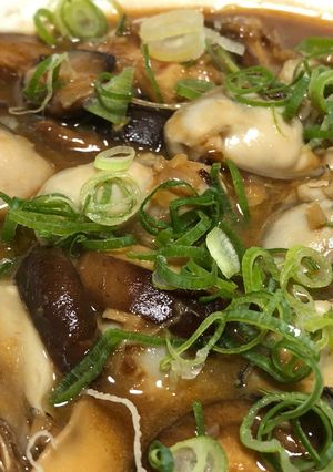 牡蠣と生椎茸の香味豆板醤炒め♪-レシピのメイン写真