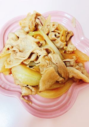 豚バラと玉ねぎの塩ダレ炒め-レシピのメイン写真