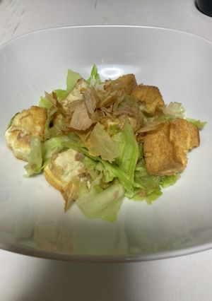 厚揚げとキャベツ炒め（しょうが風味）-レシピのメイン写真